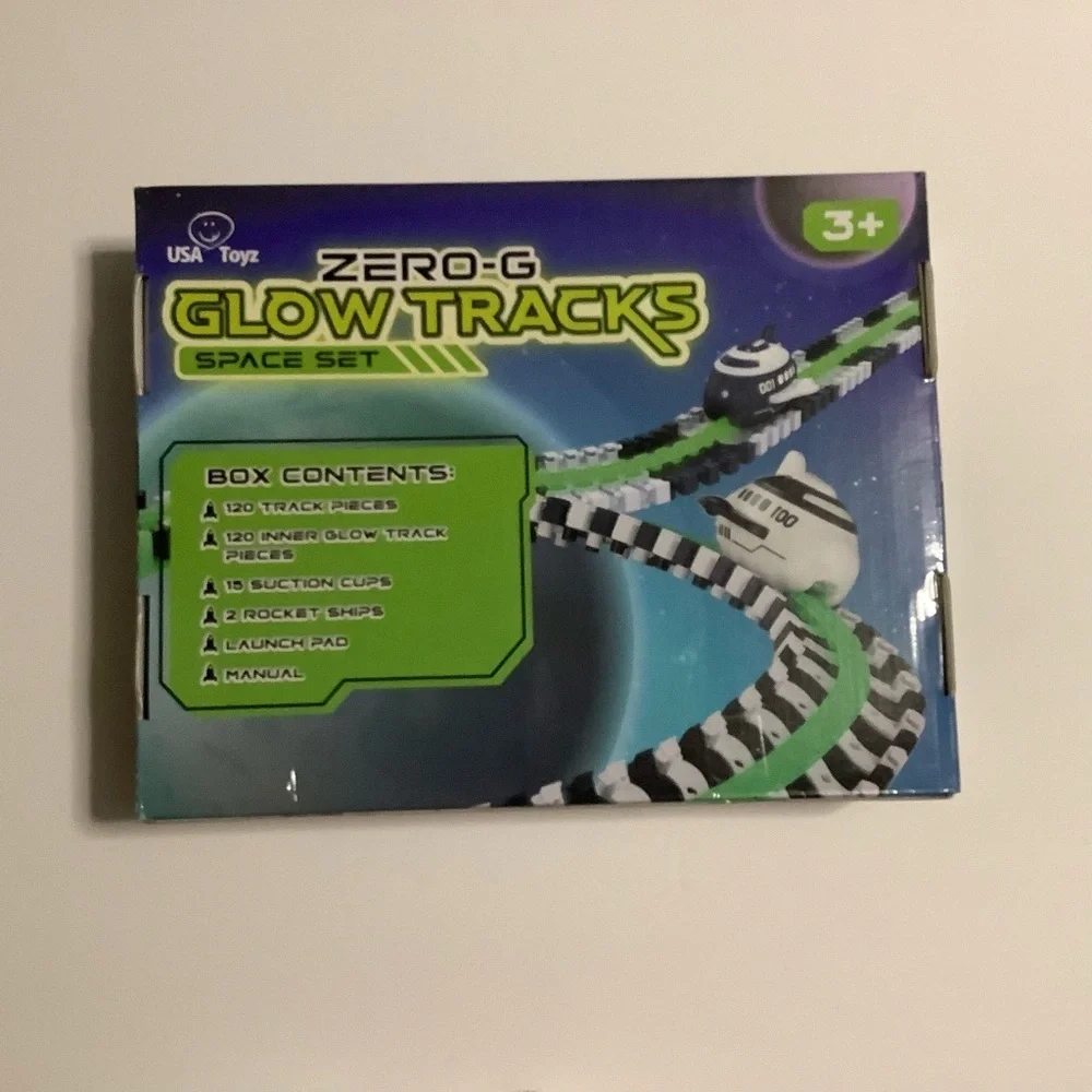 USA Toyz Zero G Space Glow Race Track for Kids- 258pc
